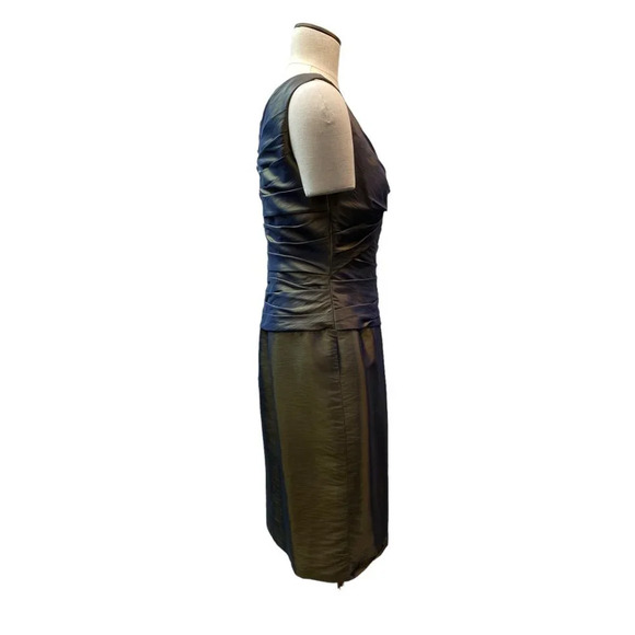 Jade Deep Green With Blue iridescent blue Sleeveless Dress - Picture 2 of 3